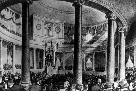 Historische Nationalversammlung in der Paulskirche