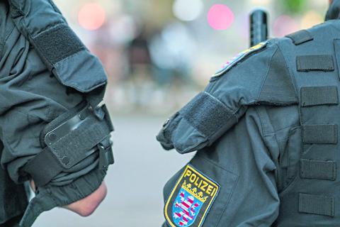 Polizisten der hessischen Polizei.  Symbolfoto: dpa
