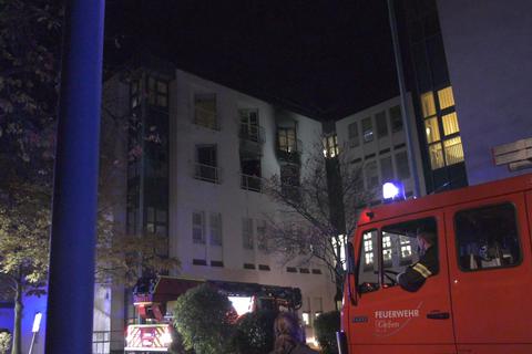 Zimmerbrand in der Gießener Uniklinik.  Foto: 5vision.media