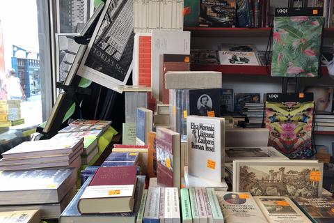 Kleine Buchläden wie "Zweitbuch" Wiesbaden behaupten sich gegen die Branchenriesen - auch wenn das nicht einfach ist. Foto: Annika Sinner
