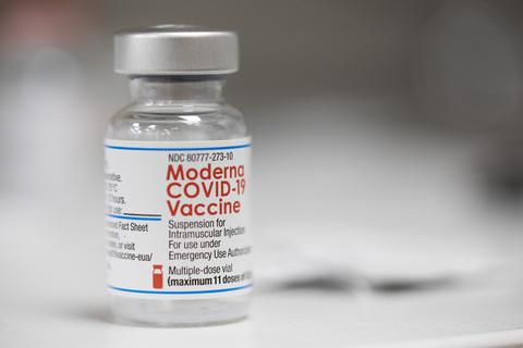 Eine Impfdose von Moderna. Foto: dpa