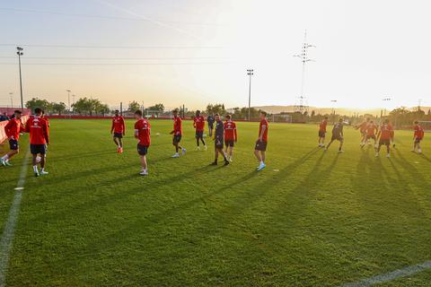 Mainz 05 bei der ersten Trainingseinheit auf Mallorca.